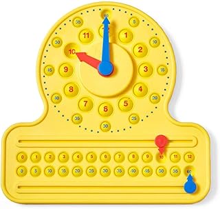 hand2mind NumberLine Clock Sensory Bubble Popper, Push Pop Fidget Toys, Learn to Tell Time, Teaching Clock for Kids, Fidgets for Classroom, Math Toys, Kindergarten Learning Activities
