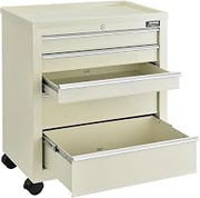 Global Industrial Medical Bedside Cart, 5-Drawer, Key Lock, Beige