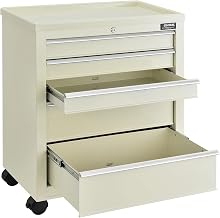 Global Industrial Medical Bedside Cart, 5-Drawer, Key Lock, Beige