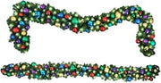 9 ft. Sequoia Decorated with The Royal Ornament Collection Pre-Lit with LEDs Garland, Warm White