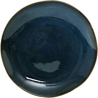 Tuxton China GAN-005 Plate, 9" Diameter, Round, Microwave and Dishwasher Safe, Oven Proof, Fully Vitrified, Ceramic, TuxTrendz, Artisan, Night Sky, Pack of 24