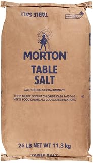 Morton Table Salt, Non-Iodized Salt, 25 Pound