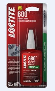 Loctite 680 Automotive Bearing Mount – High Strength, Medium Viscosity, for Relaxed Fits, O.E.M. Specified, Slip Fit Assemblies - 36 ml, 1 Pack