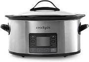 Crock-Pot MyTime Technology 6 Quart Programmable Slow Cooker and Food Warmer with Digital Timer, Stainless Steel (2137020)