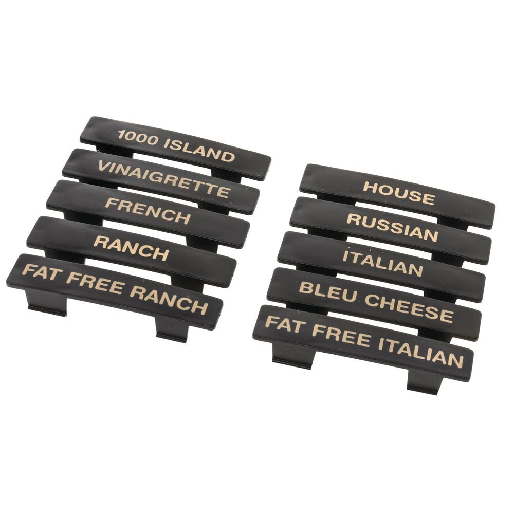 CN4812 Name Tag Set (fits model N48) by Tablecraft – Plastic, Black, Model 727875106520