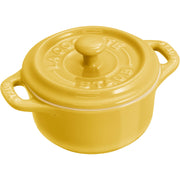 Ceramic 3-pc Mini Round Cocotte Set by STAUB – 3-pc, Cast Iron, Citron, Pack of 3, Model 1029591