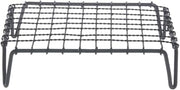 HUBERT Display Riser with Grates Rectangular Black Powder Coated Iron- 12"L x 10"W x 3"H