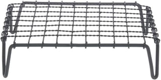 HUBERT Display Riser with Grates Rectangular Black Powder Coated Iron- 12"L x 10"W x 3"H