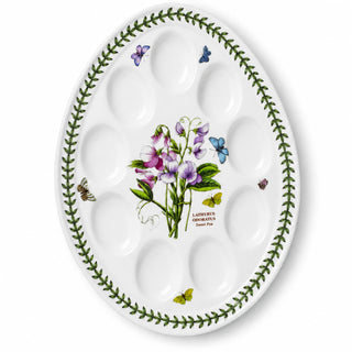 Portmeirion Botanic Garden Devilled Egg Platter, Sweet Pea, 12 Inch