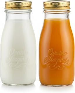 Bormioli Rocco Quattro Stagioni Bottle – ClearGold, Set of 2