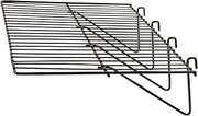 Econoco Grid Panel Display Shelf, Black, 12" D x 23.5" L | Pack of 6 heavy-duty wire shelves for clothing display rack grids, pro-grade black finish for durable & stylish retail use