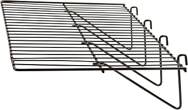 Econoco Grid Panel Display Shelf, Black, 12" D x 23.5" L | Pack of 6 heavy-duty wire shelves for clothing display rack grids, pro-grade black finish for durable & stylish retail use