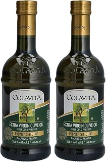 COLAVITA Premium Selection Extra Virgin Olive Oil Glass Bottle 25.5 Fl Oz (Pack of 2)