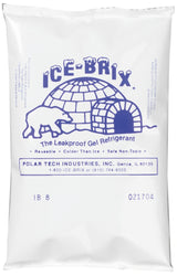 ICE-BRIX & XTREME BRIX Cold Packs | 6 oz by Polar Tech – 6 Ounce, 6" x 4" x 3/4" (Case of 48), Plastic, White, Model IB 6