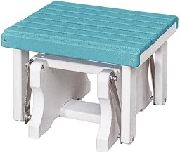 American Furniture Classics Gliding Ottoman in Aruba Blue/White