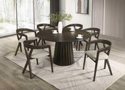 Weiss - Mid-Century Modern Wenge Round Dining Table by Limari Home – Rubberwood, Wenge, Model LIM-85576