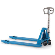 Blue Label BS Series Hand Pallet Trucks by Bishamon – 36"L x 21"W x 8"H, Alloy Steel, Blue, Model BS-55G