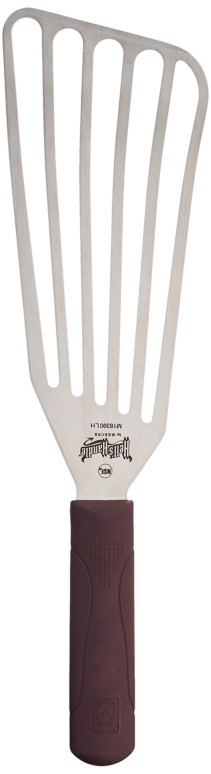 Mercer Culinary Left Handed Fish Turner / 9-Inch / Hell's Handle Barbecue Turners