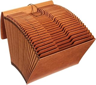 Globe Weis Globe-Weis/Pendaflex Heavy Duty 31-Pocket Expanding File with Flap, 1-31 Index, Letter Size, Brown, (R117DLHD) Letter (Pack of 5)