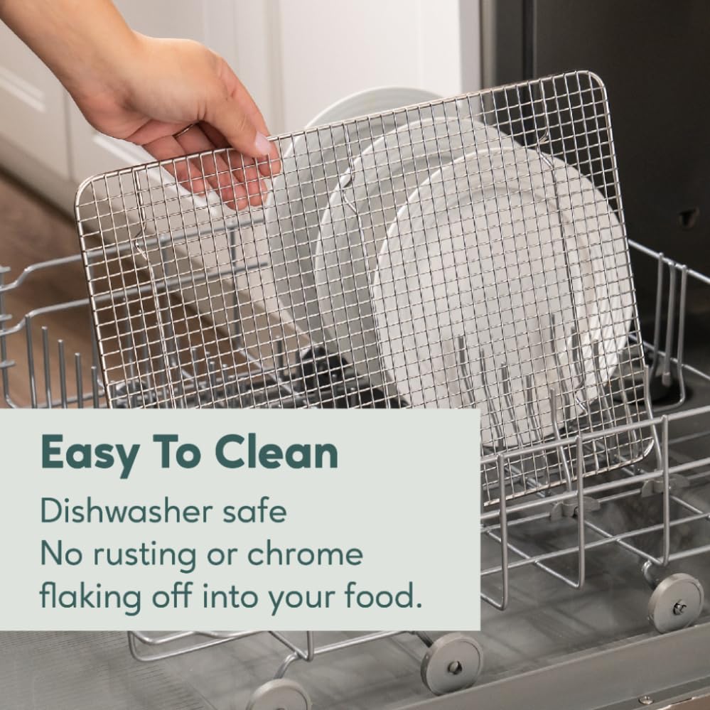 Ultra Cuisine Cooling Rack Set, Stainless Steel, 11.5 x 16.5 Inch, 2 Pack