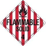 Labelmaster Z-PL13 Flammable Solid Hazmat Placard, Worded, Tagboard (Pack of 25)