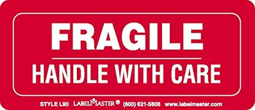 Labelmaster L90 Fragile Handle with Care Label, 3 1/2" x 1 1/2 (Pack of 500)