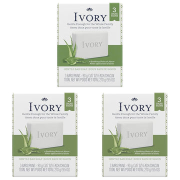 Simply Aloe Bath Bar by Ivory – 3 Count (Pack of 3), RTY, Ivory, Pack of 3, Model I0003041