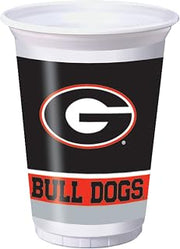 Creative Converting NCAA 20 oz Plastic Cups, University of Georgia, 8 ct