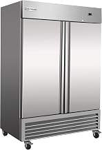 RR2-HC Reach-In Refrigerator, 2 Door Commercial Refrigerator, 49 Cu. Ft. Capacity, Stainless Steel, Lockable Solid Doors, Digital Controls, 54" W x 32.7" D x 82.3" H