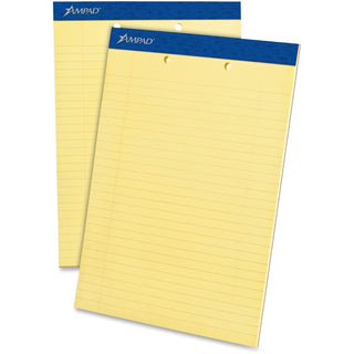 TOP20224 - Perforated Ruled Pads by Ampad – paper, Yellow, Model 33527