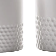 Embossed Ceramic Kitchen Canister Set by 10 Strawberry Street – 3 Piece Set, 72.0 fluid_ounces, Stoneware, Dimpled Matte White, Pack of 3