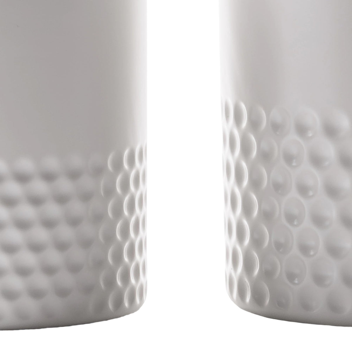 Embossed Ceramic Kitchen Canister Set by 10 Strawberry Street – 3 Piece Set, 72.0 fluid_ounces, Stoneware, Dimpled Matte White, Pack of 3