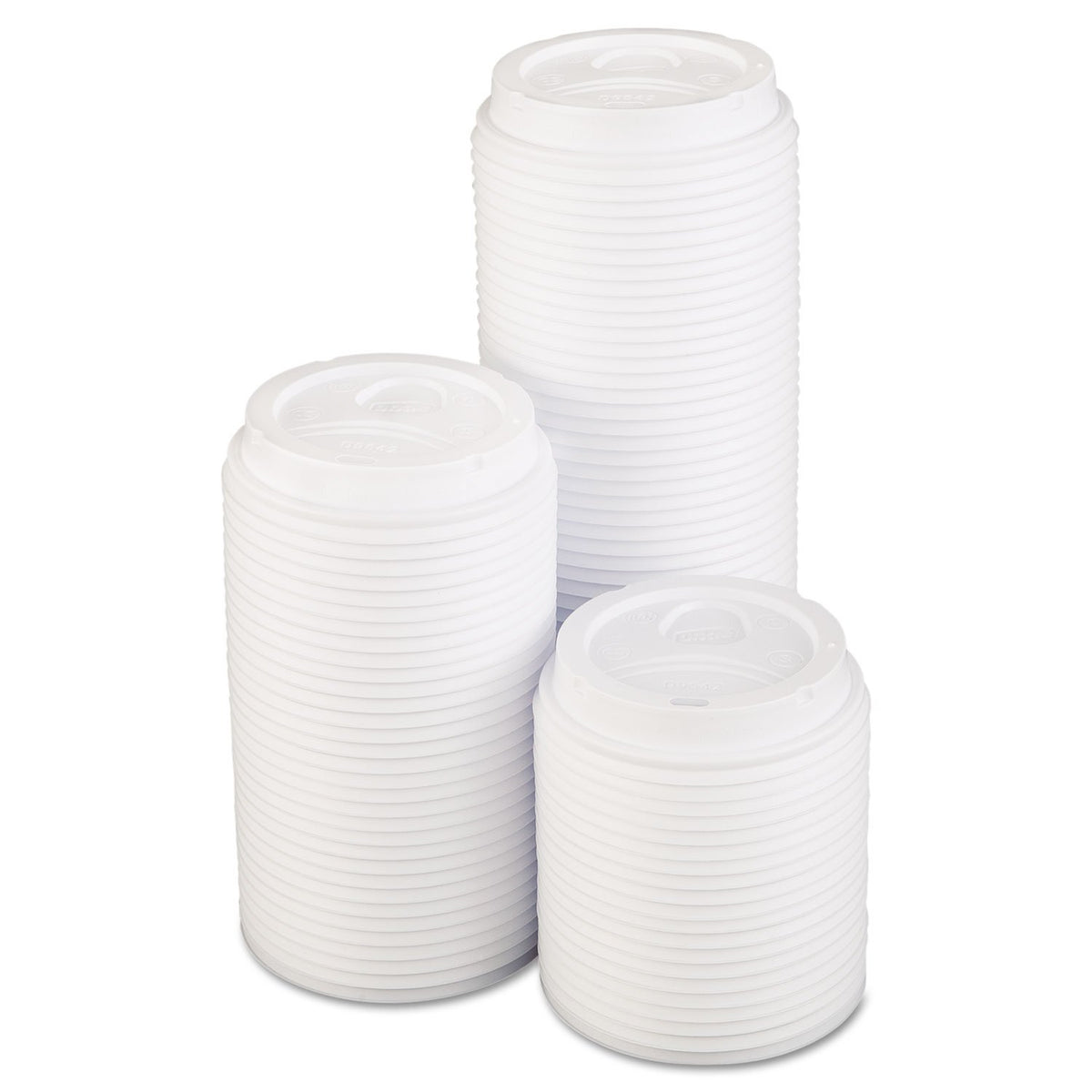 Georgia-Pacific Dixie 10 oz. to 16 oz. Dome Hot Coffee Cup Lids by GP PRO (Georgia-Pacific) – White, D9542, 1,000 Count (100 Lids Per Sleeve, 10 Sleeves Per Case)