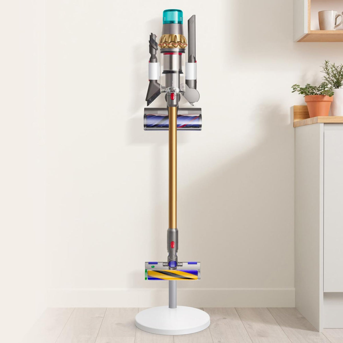 Floor Dok™ Multi V12 Detect Slim™ vacuums by Dyson – 0 gallons, White, Model 972214-04