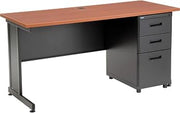 Global Industrial 60" W x 24" D x 30" H Office Pedestal Desk with 3 Drawers