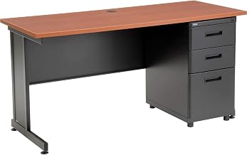 Global Industrial 60" W x 24" D x 30" H Office Pedestal Desk with 3 Drawers