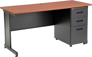 Global Industrial 60" W x 24" D x 30" H Office Pedestal Desk with 3 Drawers