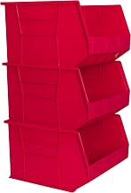 Akro-Mils 30270 AkroBins Plastic Storage Bins, 18"x16"x11", Red, 3-Pack