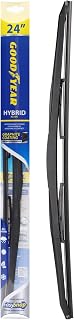 Goodyear Universal Hybrid Wiper Blade 24 Inch Windshield With Aerodynamic Spoiler EasySnap Universal Connector Dual Rubber Graphite Coated All Season Performance Durability