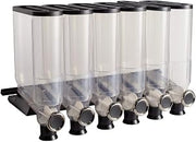 Rosseto (6) 13.3 Liter Canister Snack/Cereal Dispensers compatible Shelf Mount Kit and Strip