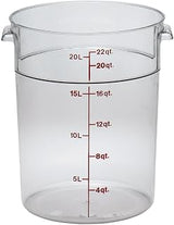 Cambro (RFSCW22135 22 qt Round Polycarbonate Food Storage Container - Camwear (Pack of 6)