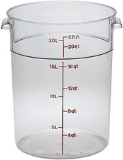 Cambro (RFSCW22135 22 qt Round Polycarbonate Food Storage Container - Camwear (Pack of 6)
