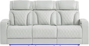 Global Furniture USA U8611 Blanche Silver PWR REC Sofa with PHR and LED