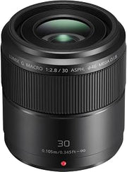 Panasonic LUMIX G Macro Lens, 30MM, F2.8 ASPH, MIRRORLESS Micro Four Thirds, MEGA Optical I.S, H-HS030 (USA Black)