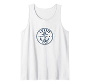 Curtis Michigan Vintage Nautical Anchor Design Tank Top by Coastline Cotton - Curtis Michigan – Black, Model YQ3GHP7WN2M