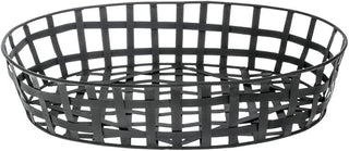 HUBERT Metal Tobacco Basket Oval Black - 19 1/2" L x 15" W x 4" H
