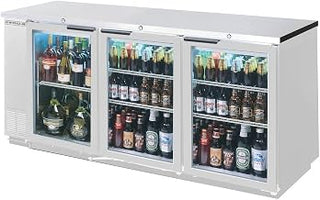 Beverage-Air BB72GSY-1-S 72" Stainless Steel Three-Section Undercounter Back Bar