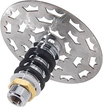 Krowne 16-144 Royal Series Glass Rinser, 4-1/2" Dia. x 4-1/4"H, Perforated Grid, 1/2" NPS with 3/8" Adapter, Stainless Steel Construction, NSF, ETLus‌‌‌‍‌‌‌‍‌‌‌‍‌‌‍‌‌‌‌‍‌‌‌‍‌