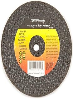 Forney 71842 Cut-Off Wheel with 1/4-Inch Arbor, Metal Type 1, A36T-BF, 3-Inch-by-1/8-Inch