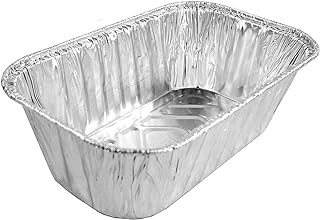 Handi-Foil 1 lb. Aluminum Foil Mini-Loaf/Bread Pan - Disposable Tins (Pack of 50)
